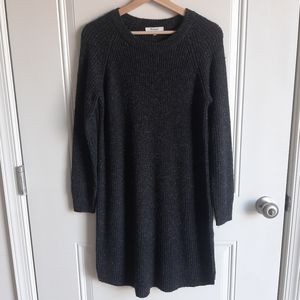 Madewell Gray Curved Hem Sweater Dress Size Small